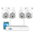Hiseeu WiFi PTZ Security Camera System,5MP,Expandable 10CH NVR,1TB Hard Drive,12V DC Power Cords,IP66 Waterproof, Motion Alert, Plug&Play,24/7 Motion Record, Auto Track