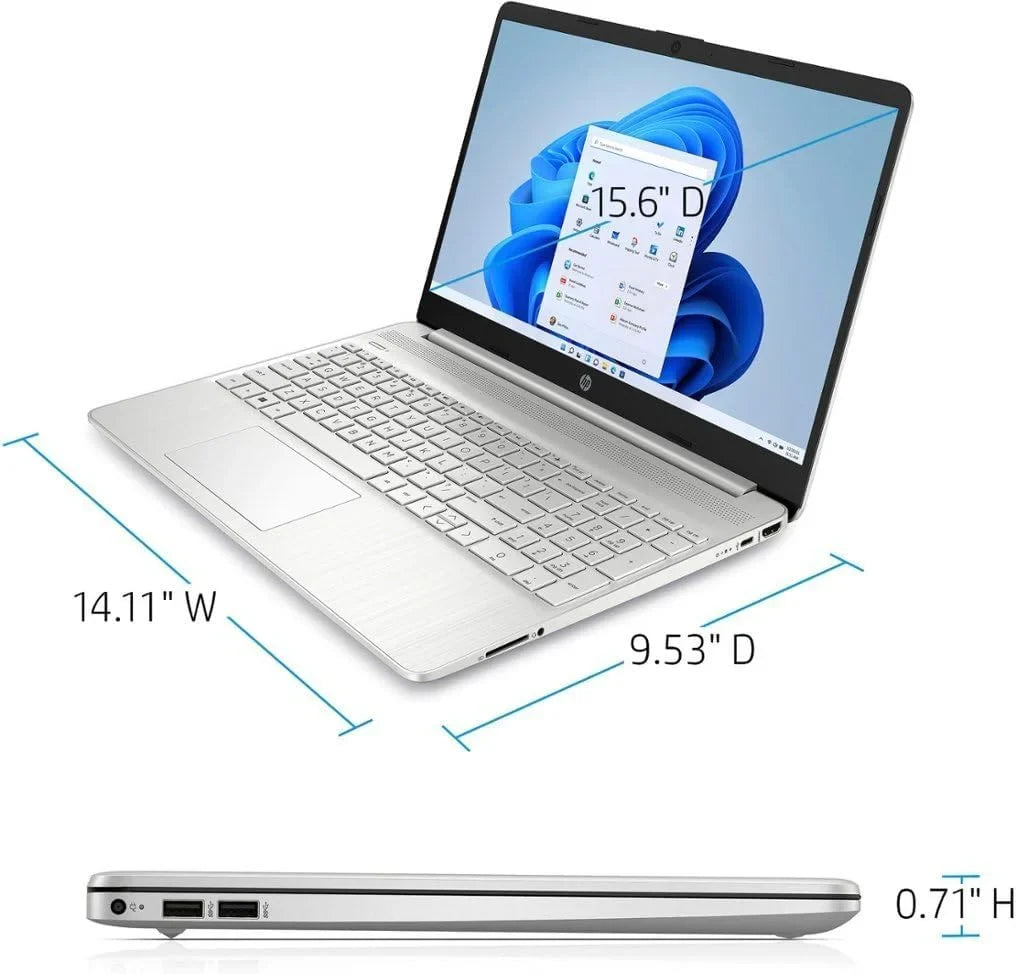 HP 15 15.6" FHD Touchscreen Business Laptop, 12th Gen Intel 10-Core i7-1255U, 64GB RAM, 2TB PCIe SSD, Numeric Keypad, Wi-Fi, HDMI, Windows 11 Home in S Mode