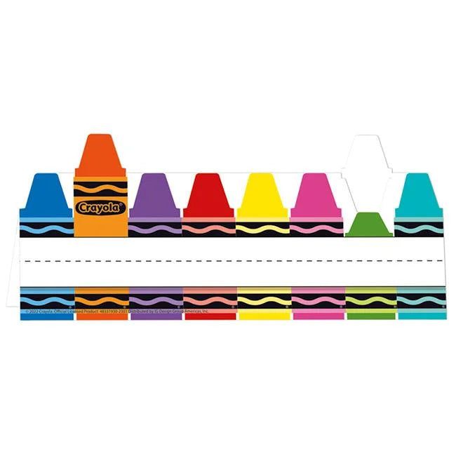 Eureka Crayola Tented Name Plate, 9-5/8" x 6-1/2", 36 Per Pack, 6 Packs