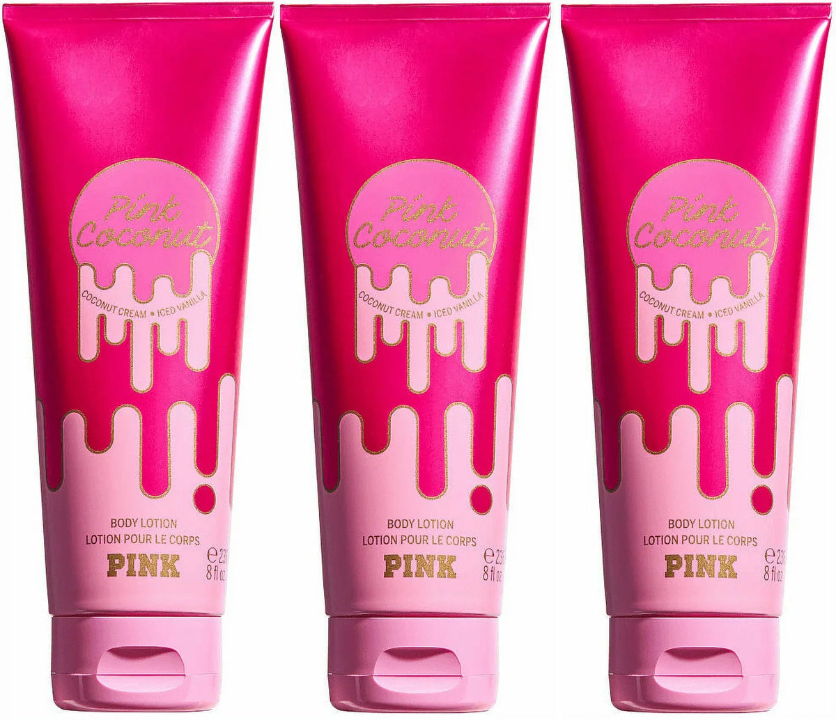 PINK/Victoria's Secret Pink Coconut Body Lotion 8fl. oz. Set of 3