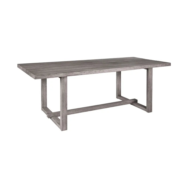 Glendora Island Outdoor 5 Piece Live Edge Dining Set in Eucalyptus and Rope