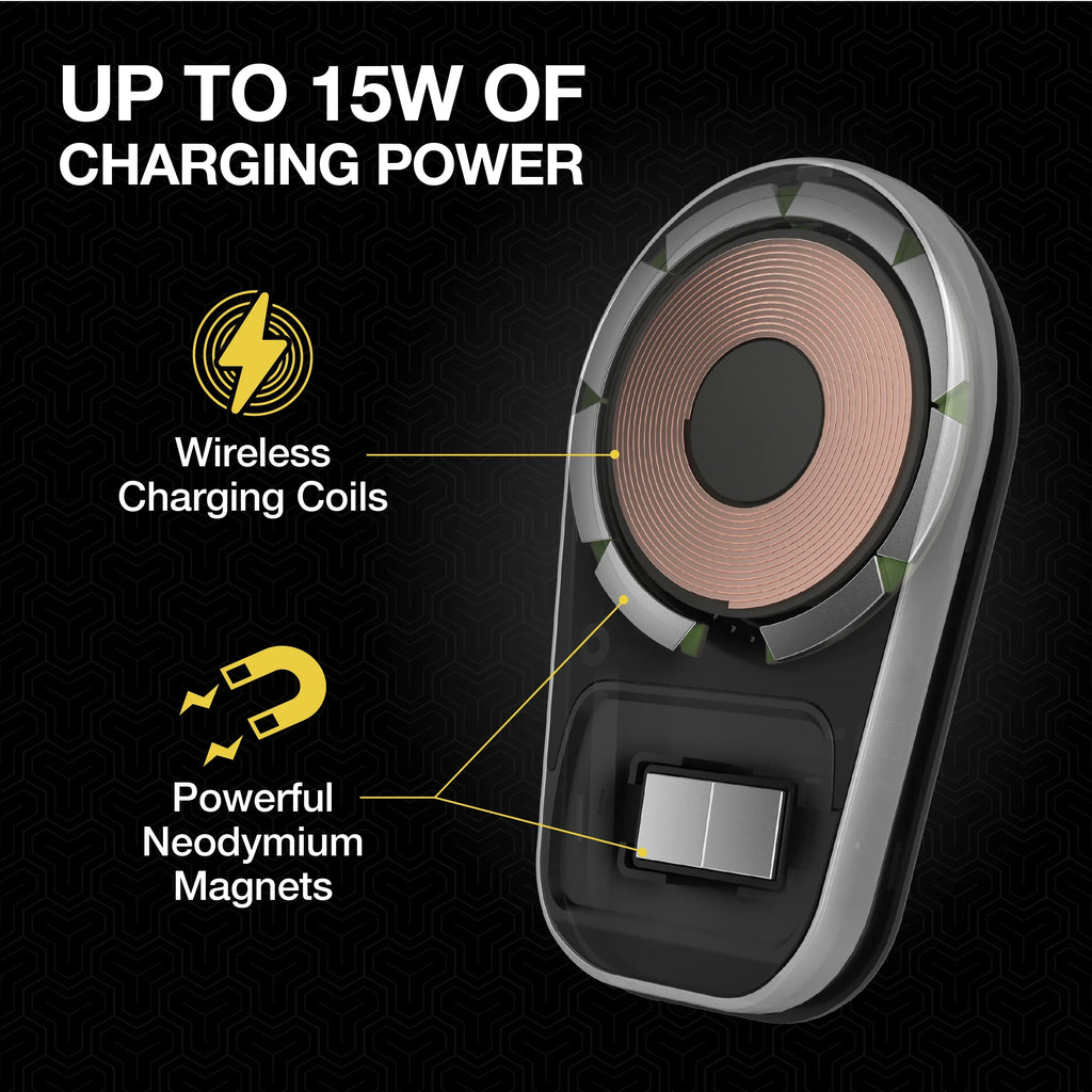 Scosche MPQ5DV-SP1 Dash/Vent Magnetic Wireless Charging Mount Compatible W/ MagSafe iPhone, Galaxy