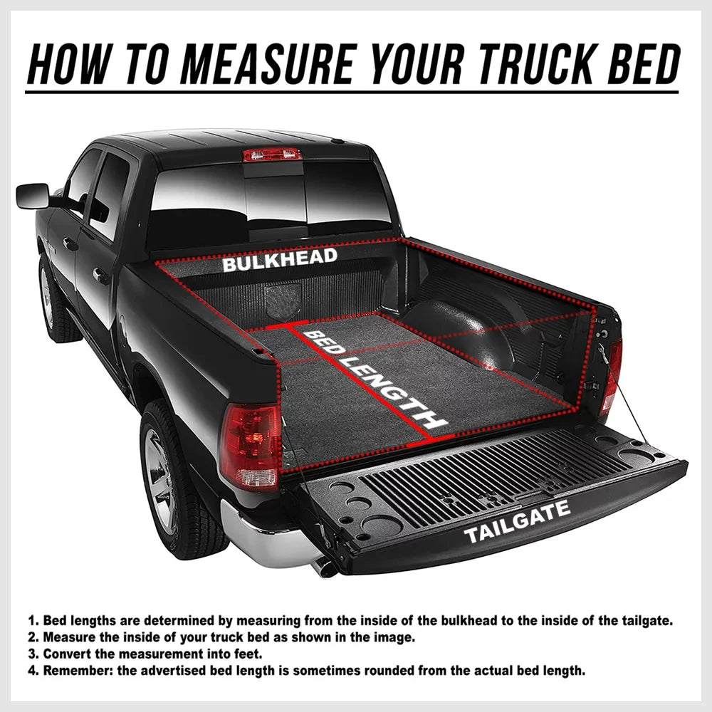 Short Bed Tonneau Shield 6.1Ft Soft Tri-Fold Fleetside for 05-19 Nissan Frontier