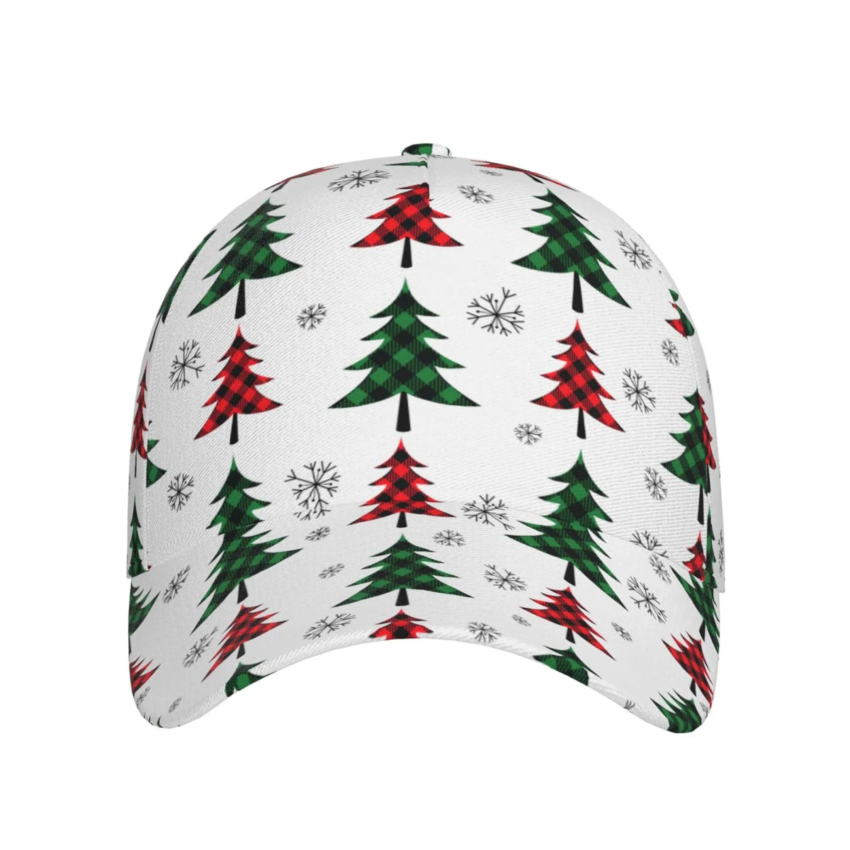 Balery Baseball Cap Adjustable Size for Running Workouts and Outdoor Activities All Seasons Dad Hat(Buffalo Plaid Christmas Trees)
