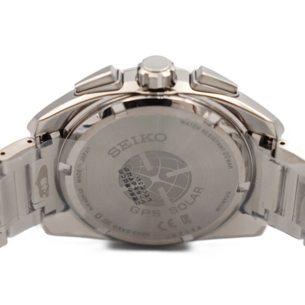 Pre-Owned SEIKO ASTRON Watch 5X53-0AV0/SBXC067 Titanium Silver Black Dial GPS Solar Radio Chronograph (Like New)