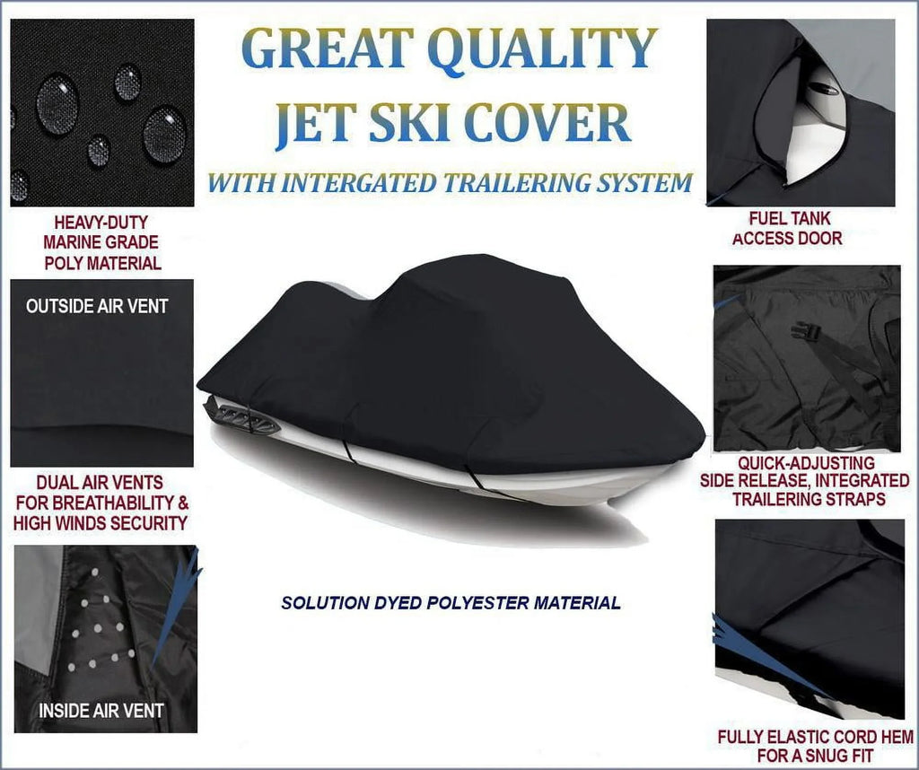 BLACK TOP OF THE LINE JET SKI Protection Compatible for Sea Doo Sea-Doo GSi 1996 1997 1998 Bombardier Jet Ski PWC Protection 1-2 Seater