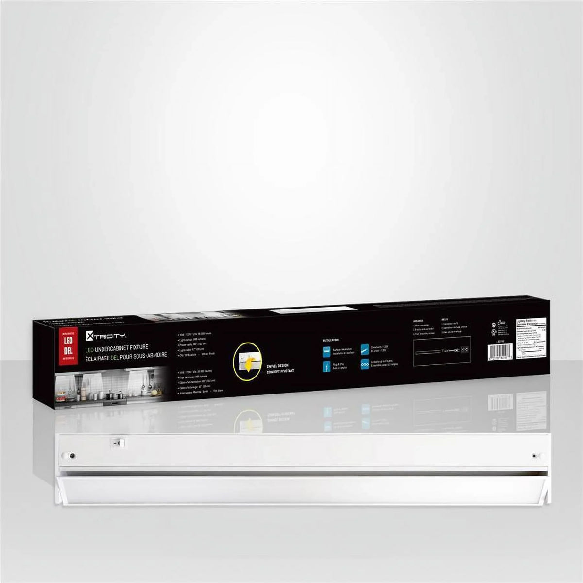 Xtricity - Dimmable LED Under Cabinet Lighting, 24 '' Length, Swivel Concept, 14W, 3000K Soft White