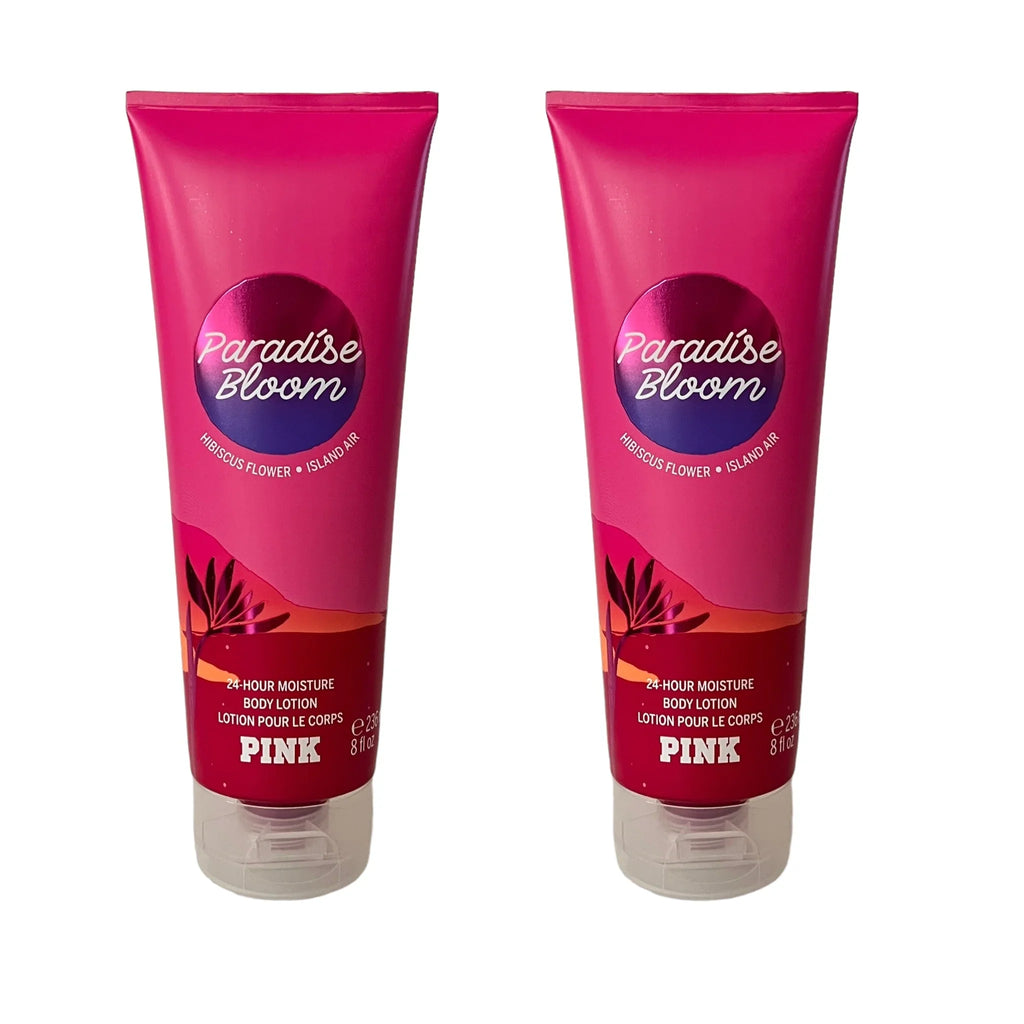 Victoria's Secret Pink Paradise Bloom Fragrance Body Lotion 8 fl oz 2 Pack Limited Edition Scent
