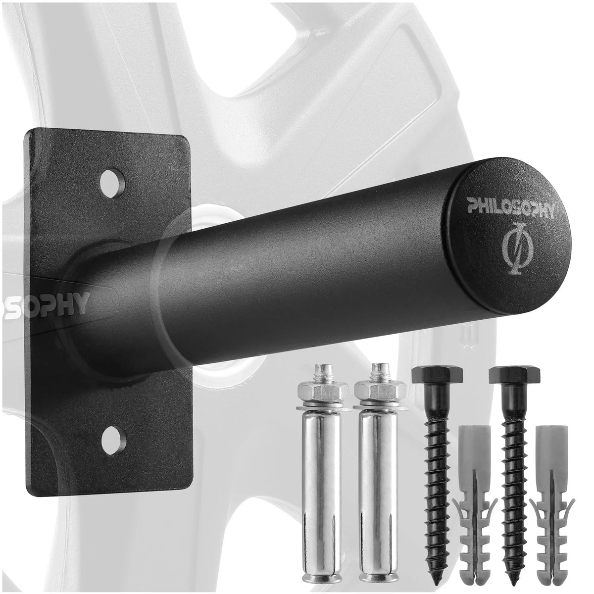 Philosophy Gym Wall Mounted Olympic Weight Plate Holder, Fits 2" Weight Plates