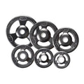 York Barbell Grip Steel Composite Olympic Iron Plate, Black - 25 lbs