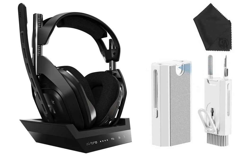 Pre-Owned ASTRO Gaming A50 Wireless Headset + Base Station Gen 4 - Compatible With PS5, PS4, PC, Mac Black/Silver (Refurbished: Like New)