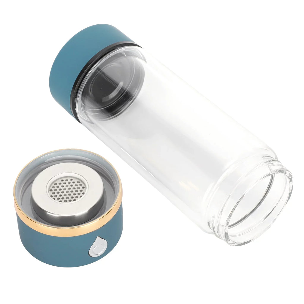 Hydrogen Water Bottle Generator USB Portable Hydrogen Water Maker Machine 380ml Blue