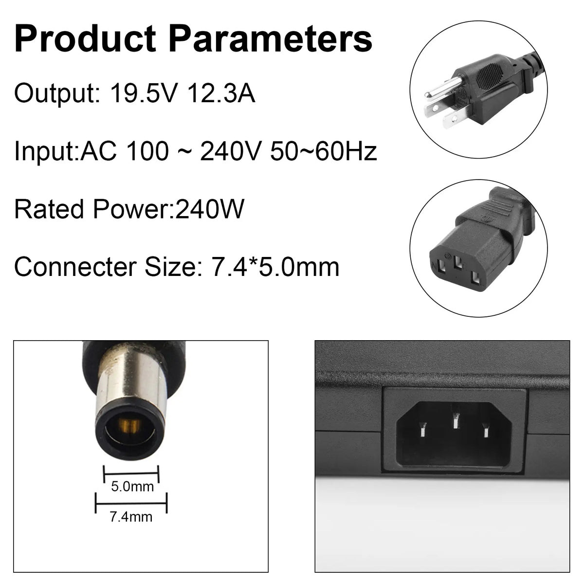 AC Adapter Charger PA-9E GA240PE1-00 For Dell Alienware 15 17 R3 R4 R1 R2 R3 X51