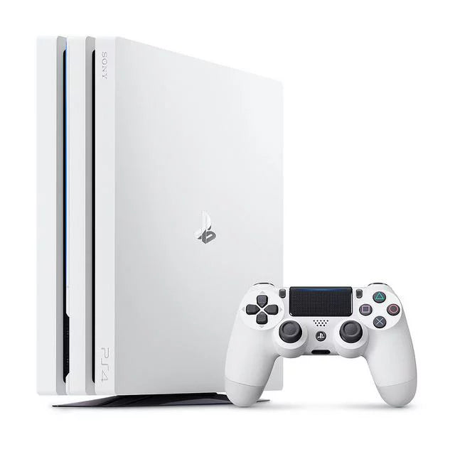 Pre-Owned Sony PlayStation 4 Pro Glacier 1TB Gaming Console White, Headset 2 Controller With Cleaning Kit (Refurbished: Like New)