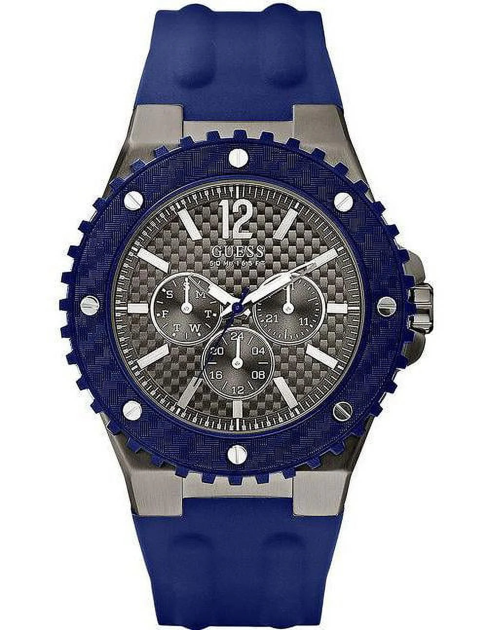 Guess Men's Blue Silicone Watch U12655G1