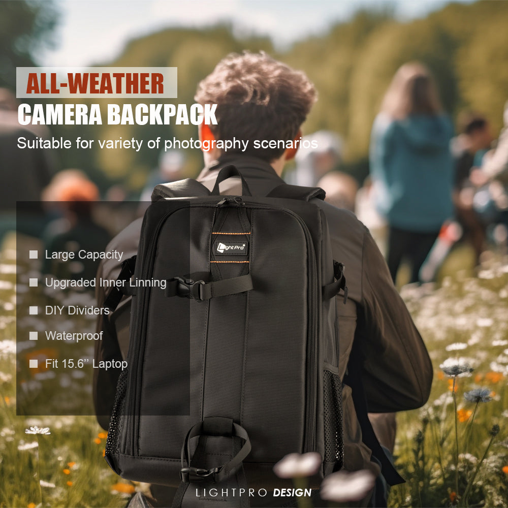 Big Capacity Photography Camera Waterproof Shoulders Backpack Video Tripod DSLR Bag Drone Case w/ Rain Wrap for Canon Nikon Sony Pentax