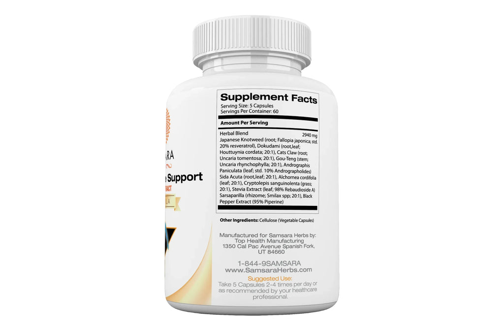 Samsara Herbs Tick Immune Support - The Original Herbal Formula (300 Capsules)