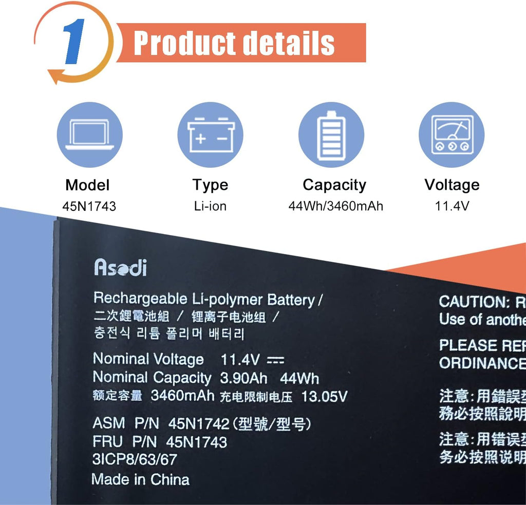 45N1742 Laptop y Compatible with Lenovo ThinkPad T550 T550s T560 W550 W550s P50S Series Notebook 45N1740