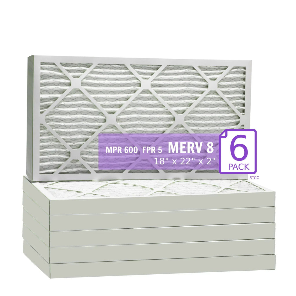 18x22x218x22x2, Purolator DMK80 Extended Surface Pleated Air Filter, Mechanical MERV 8, (6 Pack)