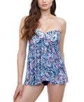 Profile by Gottex MULTI BLUE Convertible Tummy-Control One-Piece Swimsuit, US 8