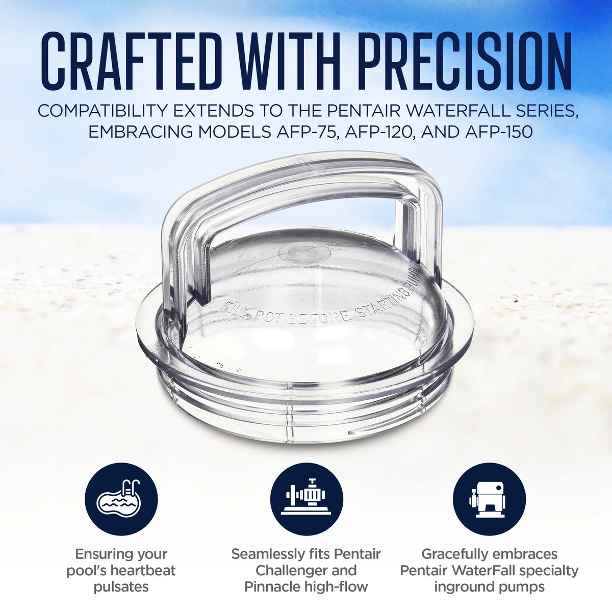 Pentair Strainer Pot Lid Replacement Fits Pentair AFP-75, AFP-120 & AFP-150