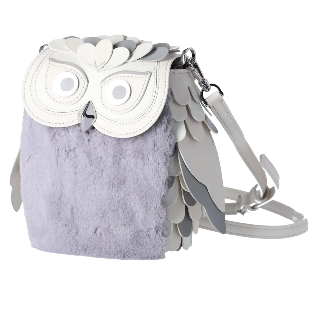 Kate Spade Hoot Gray 3D Owl Crossbody Bag Novelty Limited Edition