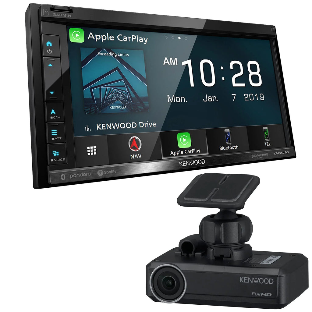 Kenwood DNR476S Digital Multimedia/Navigation Receiver with a Kenwood DRV-N520 Drive Recorder