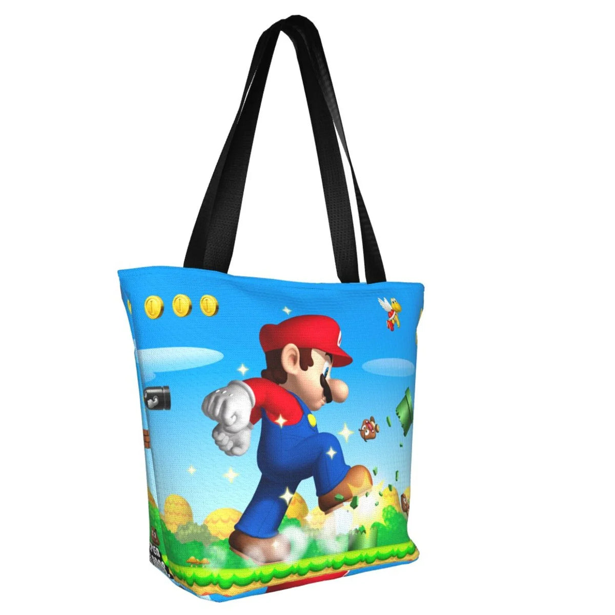 Super Mario Animated Women's Tote Bag Large Capacity Shoulder Handbag For Travel Beach Shopping Business Work School