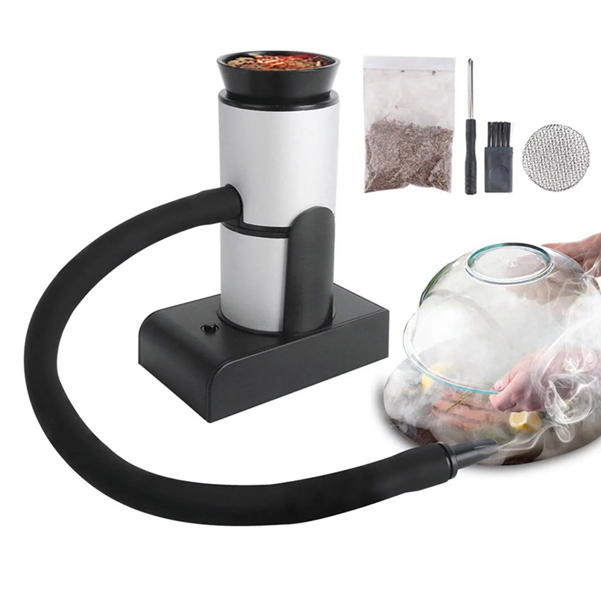 Portable Food , Kitchen Smoke , Cooking Handheld Food , Cocktail Mini Smoke Infuser Food for Meat BBQ