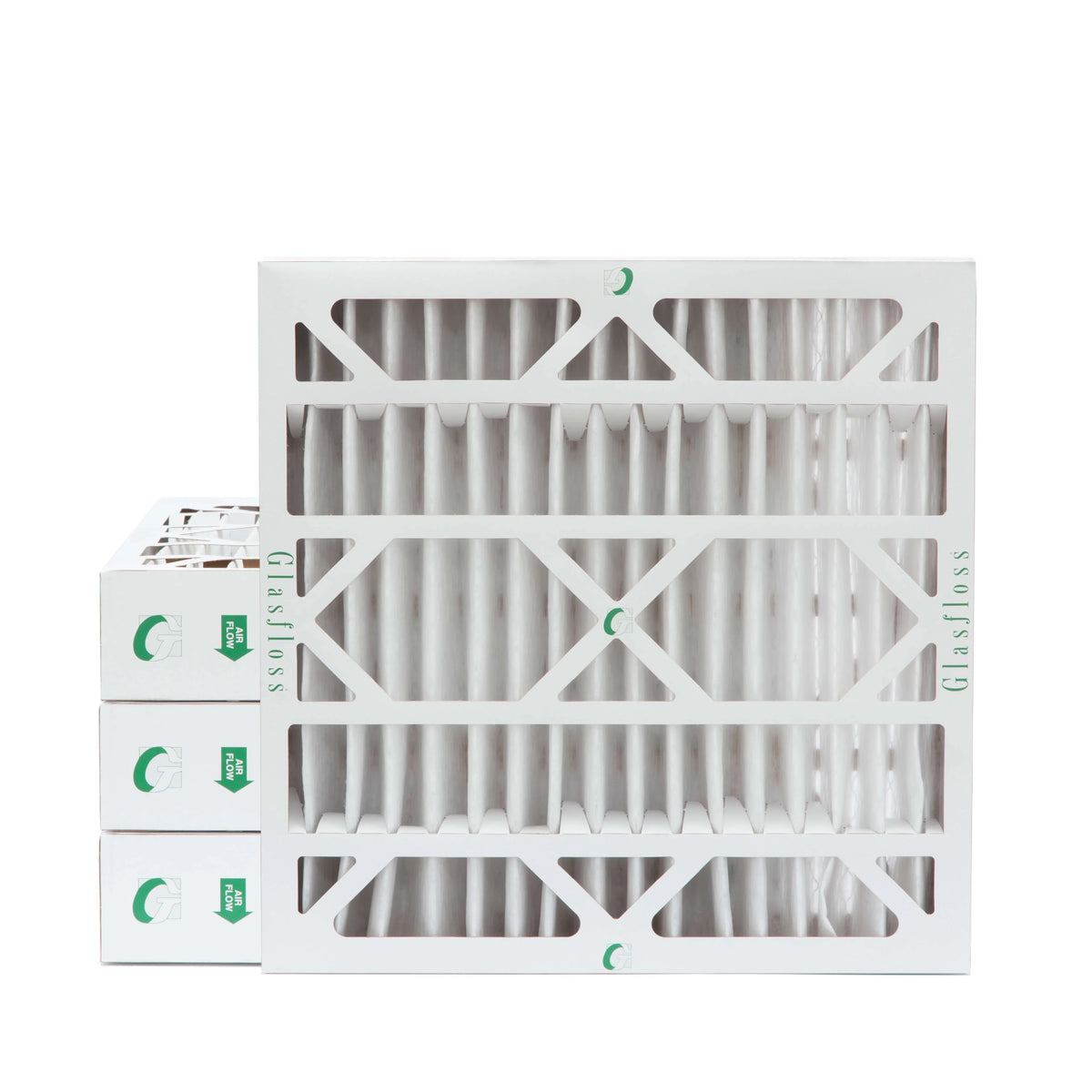 24x24x4 MERV 13 Pleated AC Furnace Air Filters by Glasfloss Industries. 4 Pack