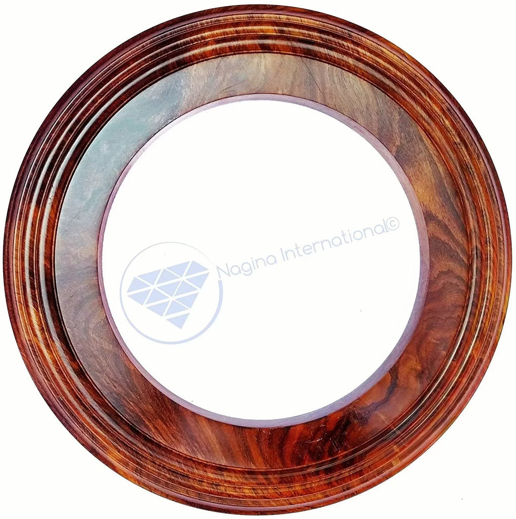 Nagina International Polished Handcrafted Wooden Base | Solid Hardwood Frame (6 Inches)