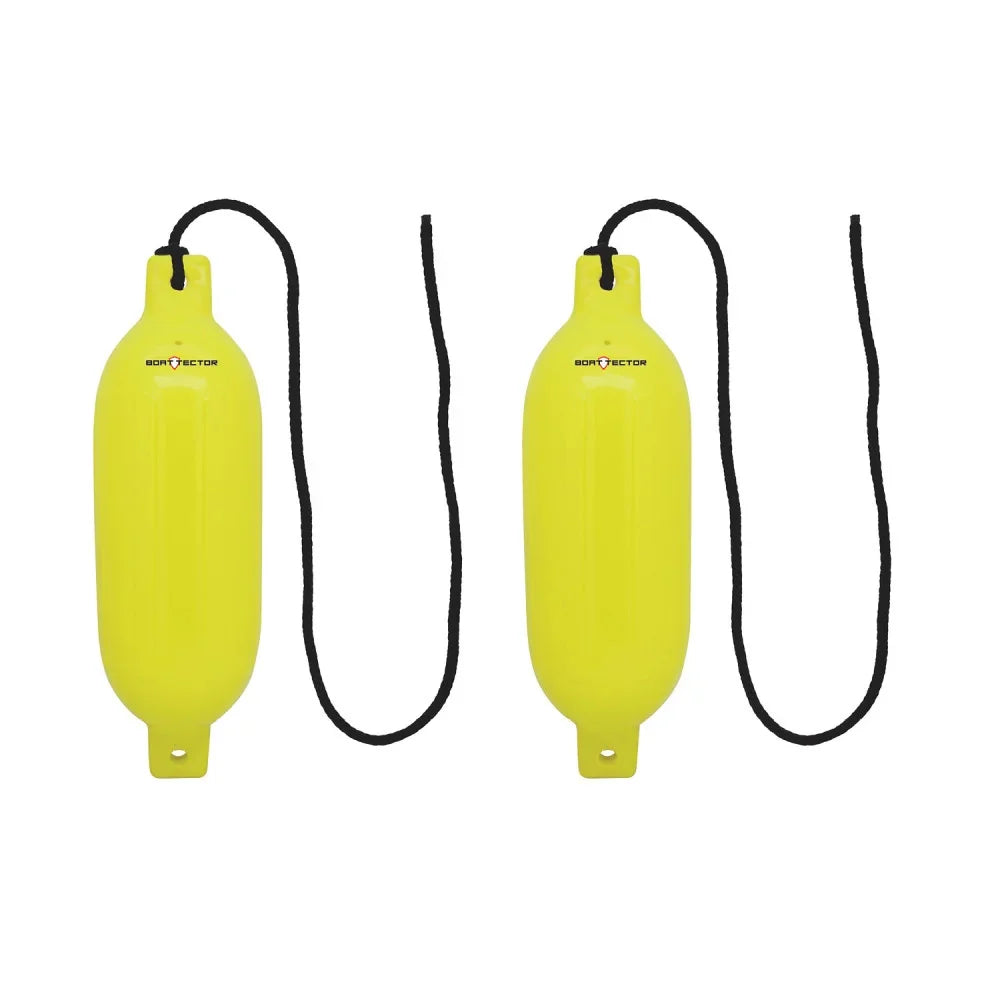 Extreme Max 3006.7599 Craft Inflatable Fender Value 2-Pack - 6.5" x 22", Neon Yellow