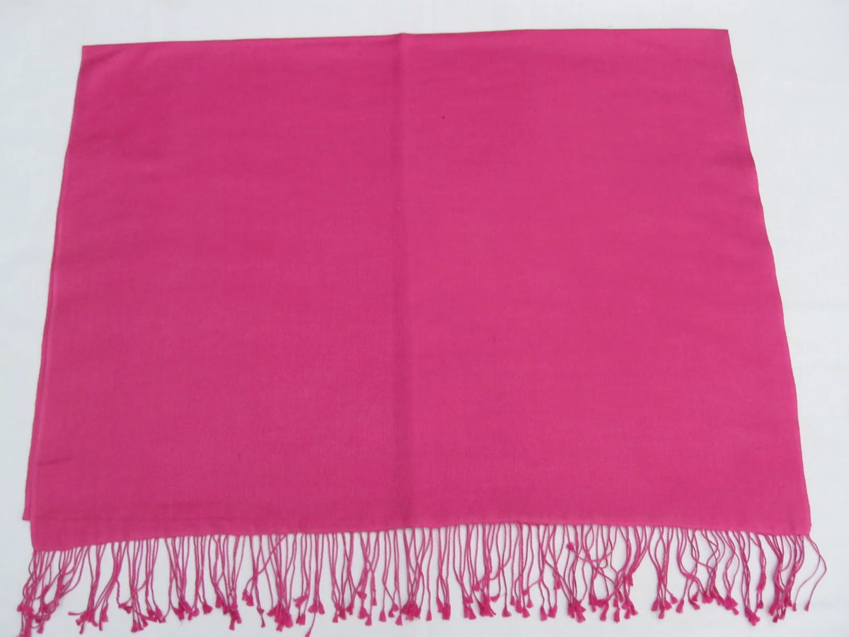 Shawl/Shawls/Scarf/Scarves/Wrap/Stole/Muffler/Cape/Ruana/Blanket/Throw/Pashmina Shawl/Cashmere Scarf/Wool/Silk (Hot Pink Regular Shawl)
