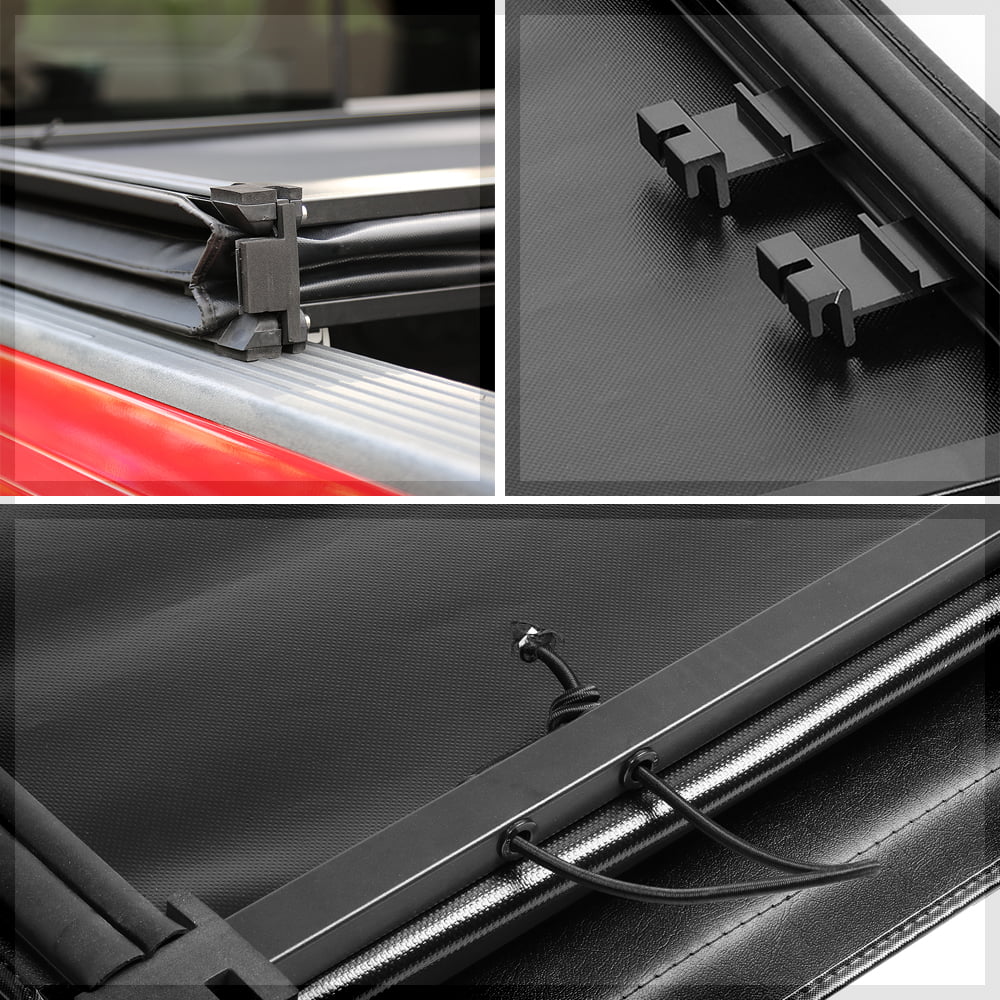 Short Bed Tonneau Shield 6.1Ft Soft Tri-Fold Fleetside for 05-19 Nissan Frontier