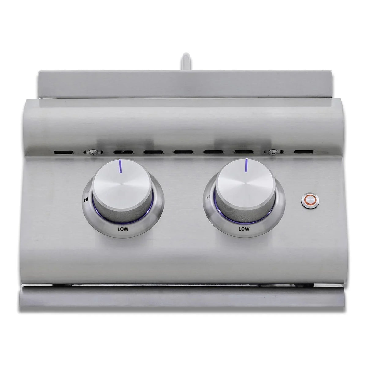Blaze Premium LTE+ Natural Gas Stainless Steel Double Side Burner W/ Lid - BLZ-SB2-LTE3-NG