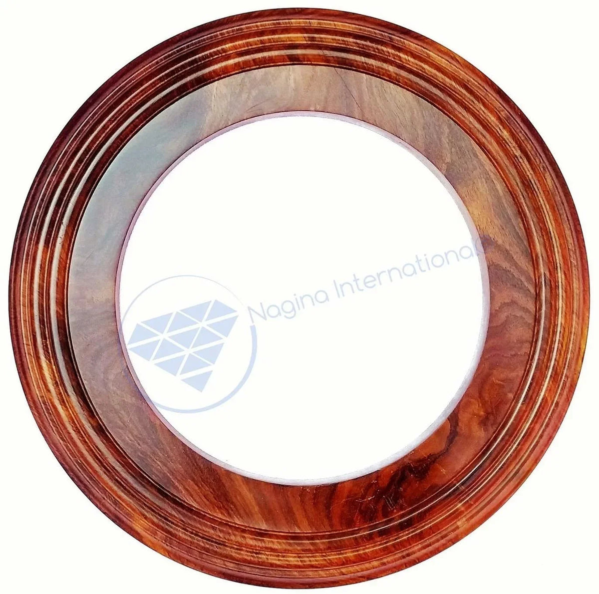 Nagina International Polished Handcrafted Wooden Base | Solid Hardwood Frame (6 Inches)