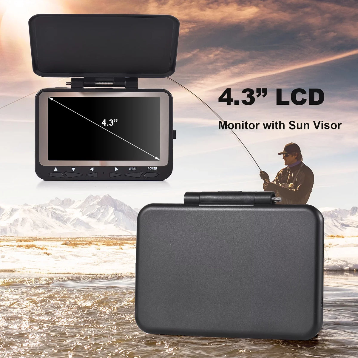 Underwater Fishing Camera Fish Finder, 4.3'' LCD , Night Vision, Ice Craft Fishing