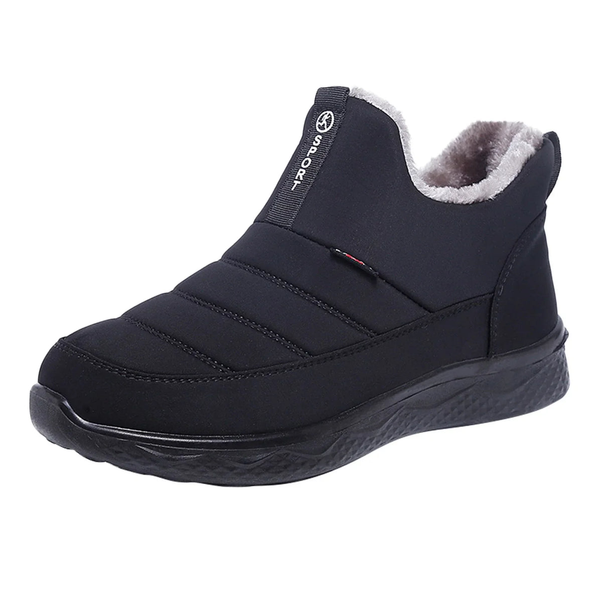 dmqupv All Terrain Boots for Men Water High top Boots Men's Winter Shoes Velvet And Flat bottomed Snow Warm Ledge 2
