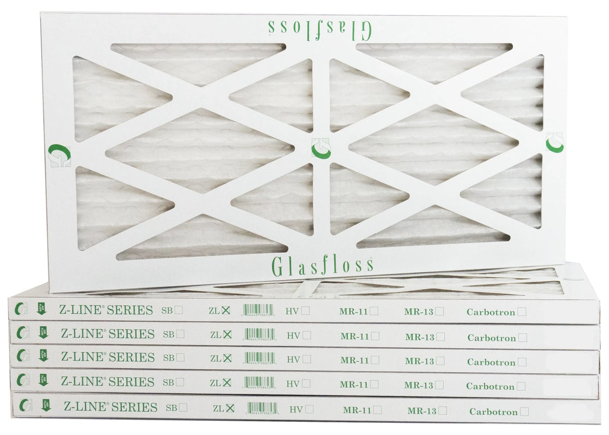 Glasfloss 22x28x1 - MERV 10 -Qty:6 - Furnace Air Filter - Made in (Actual Size: 21.5 x 27.5x7/8 inch)