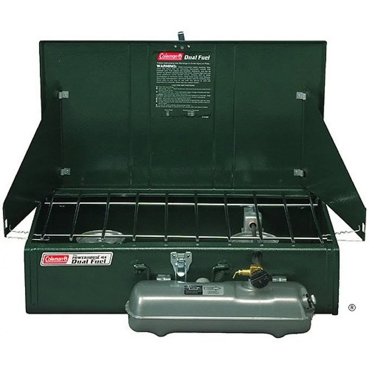 Coleman Manual Series Powerhouse Dual Fuel Gas Camping Stove, 2-Burner