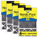 16x25x5 (4 3/8) Honeywell Replacement Air Filters MERV 10 Plus Carbon 4 Pack