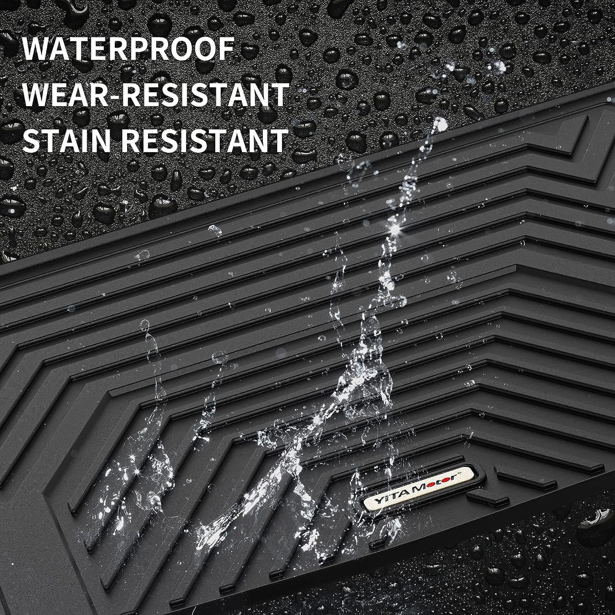 Ledkingdomus Floor Mats 3D Cargo Liner for 2019-2023 Toyota RAV4 Rear Trunk Rubber All Season TPE Black
