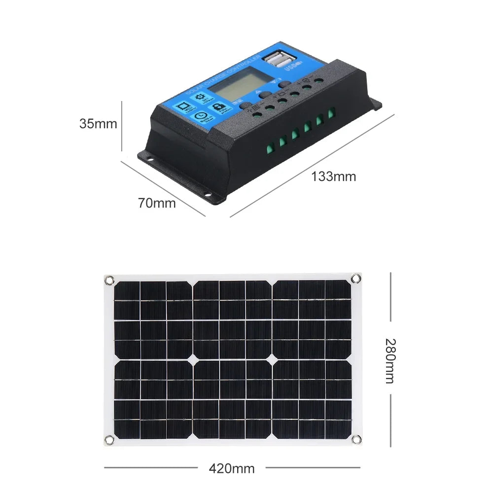 Pinnaco Solar Panel,Solar Panel Solar PWM DC 5V/18V Dual IP65 Water Resistance 12V/24V Solar USB Car IP65 Water Resistance 12V/24V Dual Output Solar 50W DC 5V/18V Panel 2 USB 5V/18V Dual Output QISUO