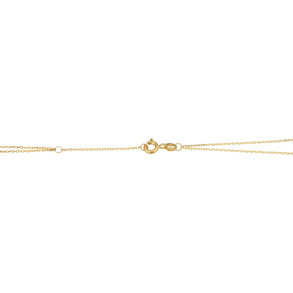 Kooljewelry 14k Yellow Gold Double Strand Diamond-Cut Heart (adjusts to 6.5 or 7.5 inch)