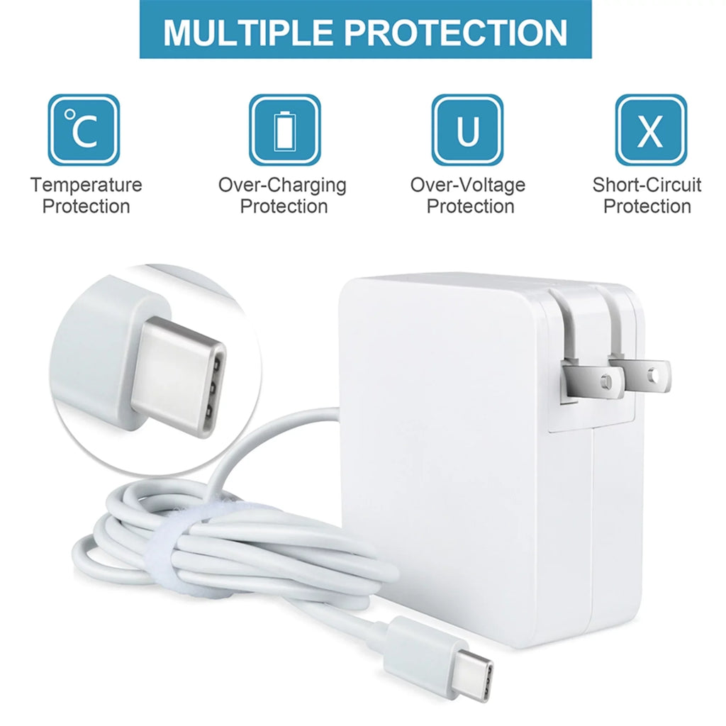 KONKIN BOO Compatible White 65W AC Adapter Charger Power USB-C Cord Replacement for DELL Latitude 7285 7390 2-in-1 PSU
