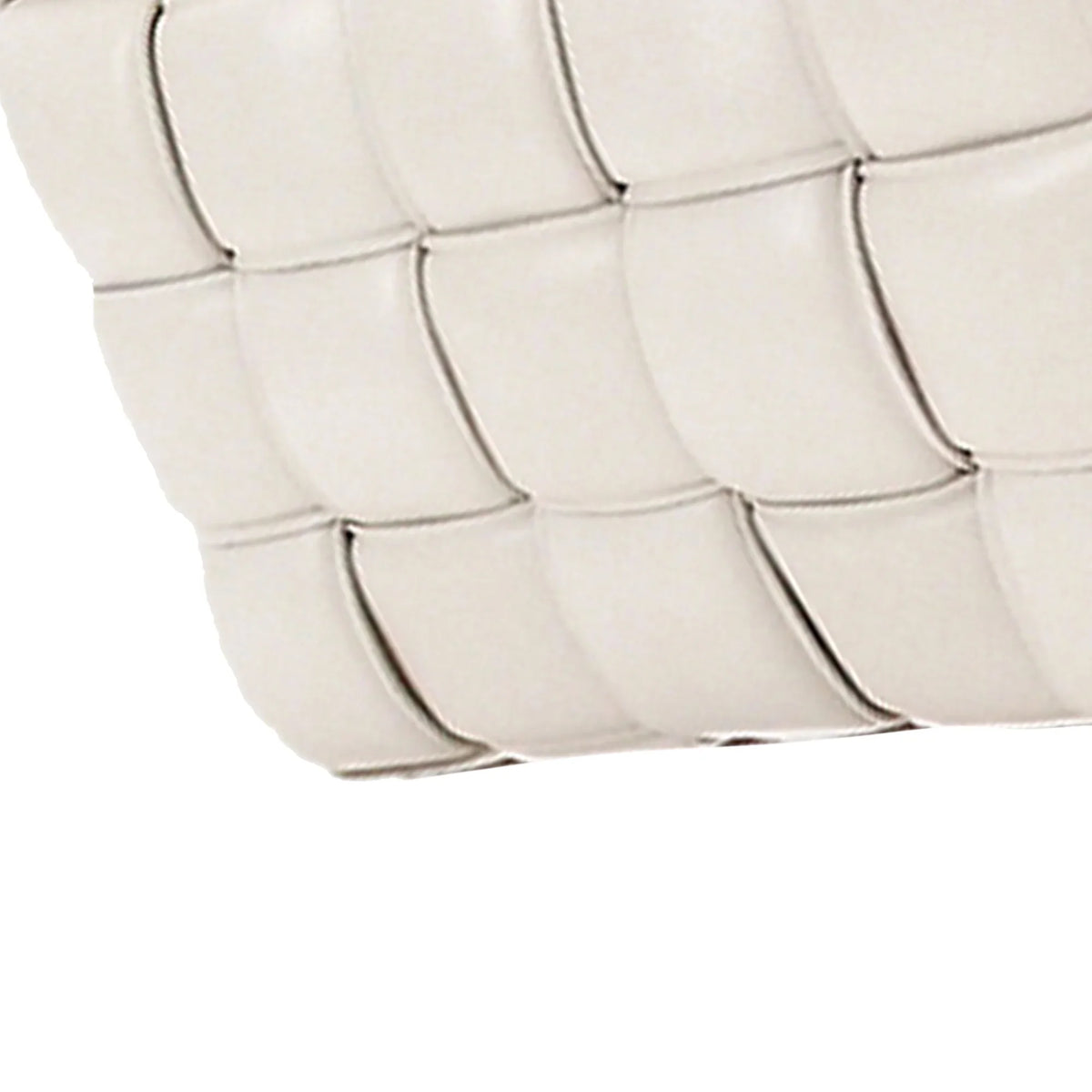 Pre-Owned Authenticated Bottega Veneta Padded Cassette Calf Leather White Shoulder Bag Unisex (Good)