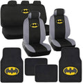 BDK Batman Seat Wrap with Floor Mats Full Set, Holiday Car Auto Accessories Gift Set