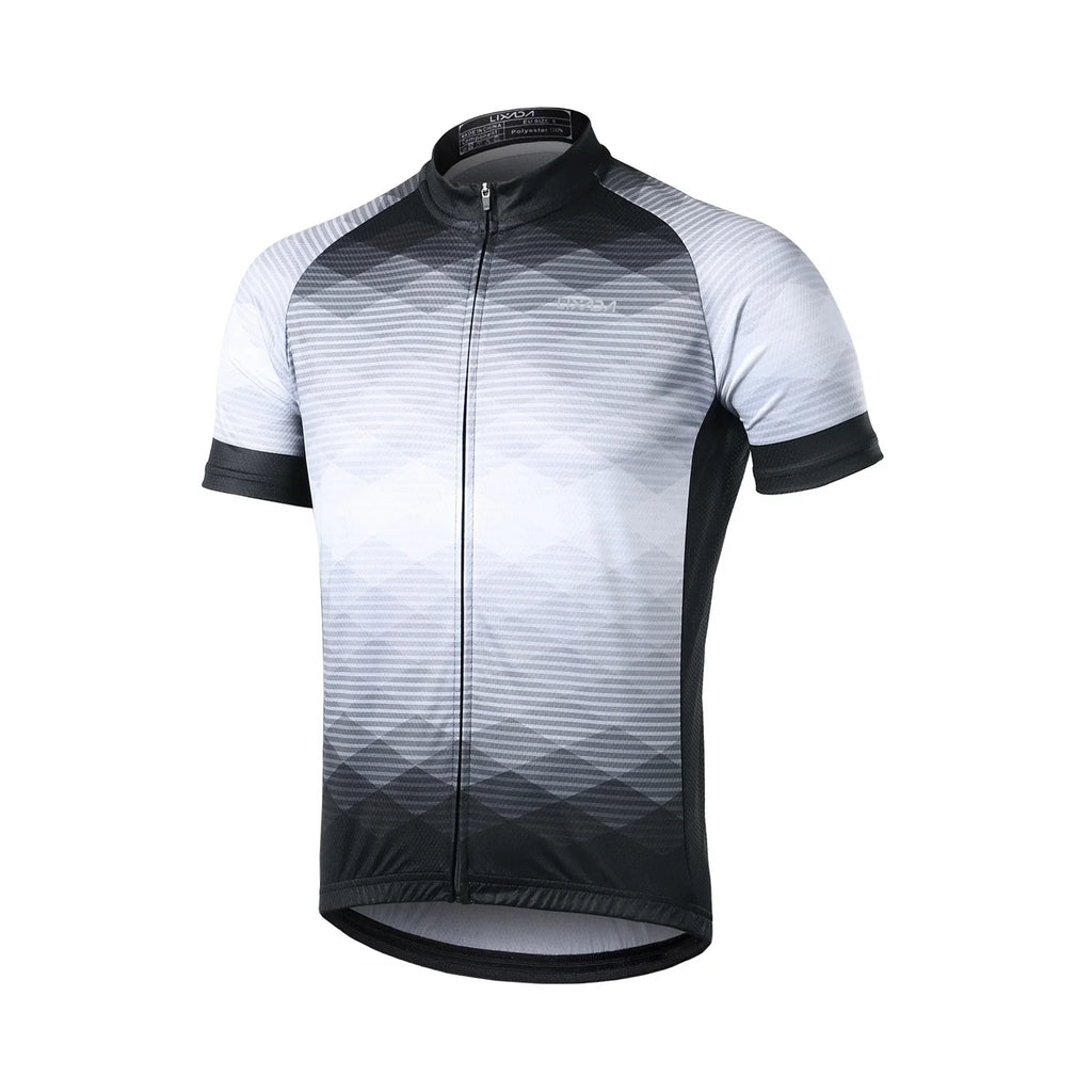 Lixada Men Cycling Jersey Breathable Short Sleeve Bike Shirt and Padded Shorts MTB Bicycle Clothing Suit