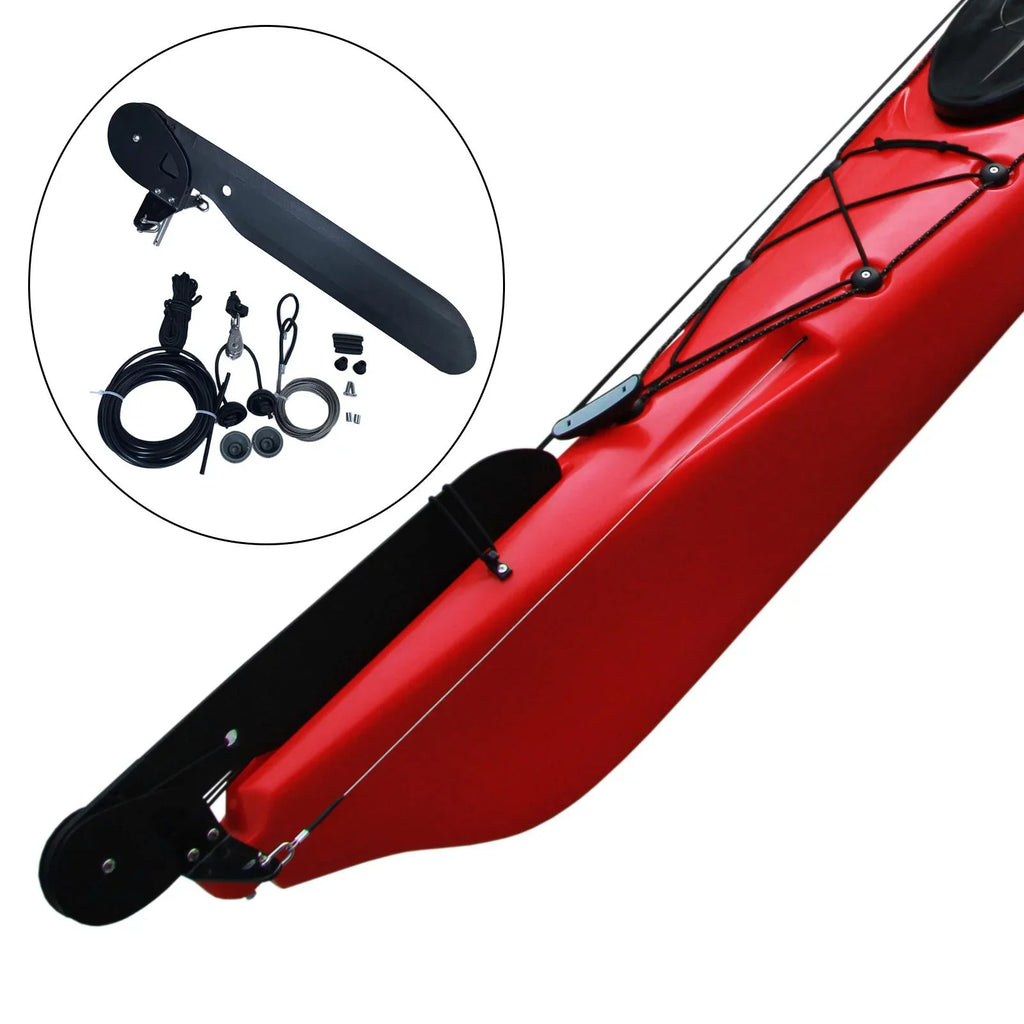 Kayak Craft Rudder Direction Control Steering System for Canoe Fishing