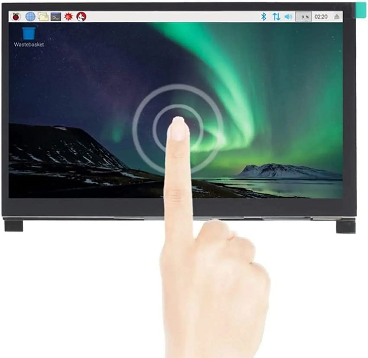 Treedix 7 inch Touchscreen Monitor LCD HDMI Display Monitor 1024x600 HD IPS HDMI Display Compatible with Raspberry Pi 3B+/4B with Stand-H Drive-Free